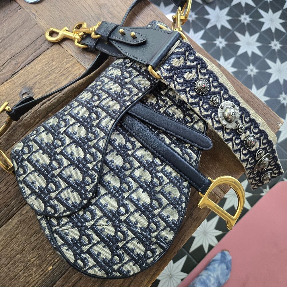 Dior Oblique Saddle bag with large strap
